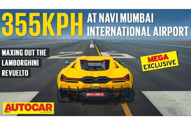 Lamborghini Revuelto top speed run at Navi Mumbai International Airport